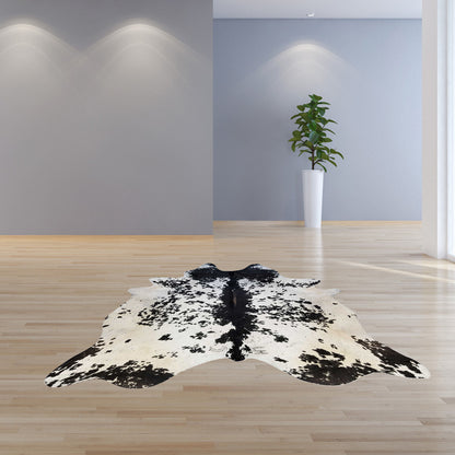 6 Ft Silver Devore Brindled Cowhide Rug