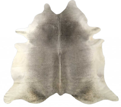 6 Ft Silver Devore Brindled Cowhide Rug