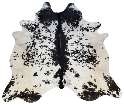 Cowhide Area Rug – Handmade Black & White Accent