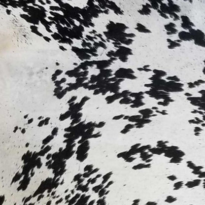 Cowhide Area Rug – Handmade Black & White Accent