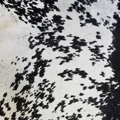 Cowhide Area Rug – Handmade Black & White Accent