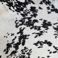 Cowhide Area Rug – Handmade Black & White Accent 127
