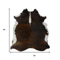 Cowhide Area Rug – Handmade Black & White Accent 35