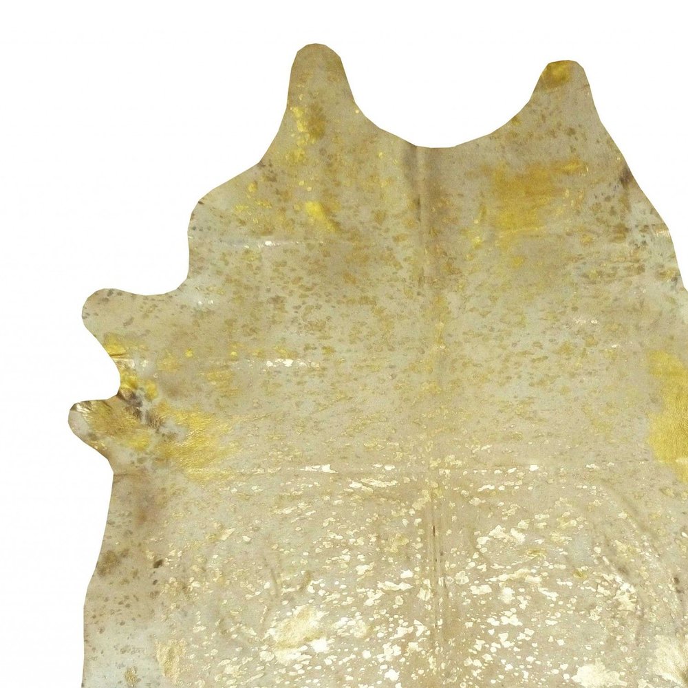 Cowhide Area Rug – Handmade Black & White Accent