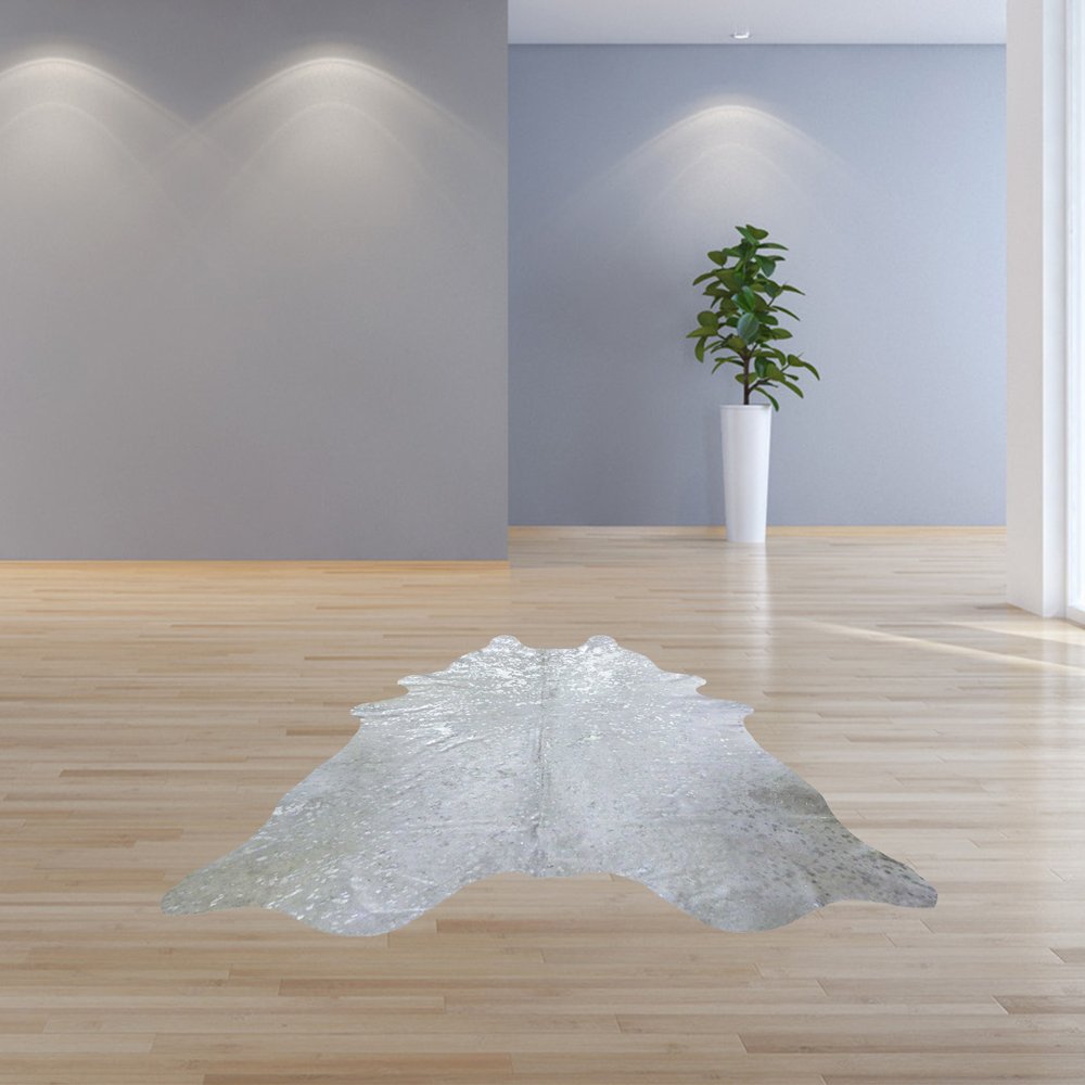 Cowhide Area Rug – Handmade Black & White Accent