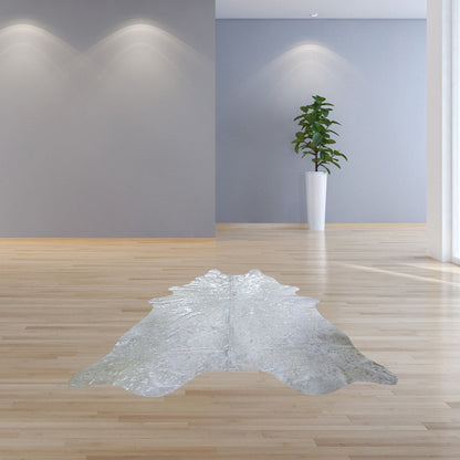 Cowhide Area Rug – Handmade Black & White Accent