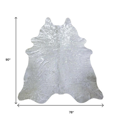 Cowhide Area Rug – Handmade Black & White Accent