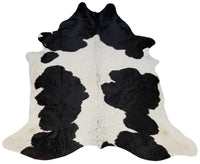 Cowhide Area Rug – Handmade Black & White Accent 53