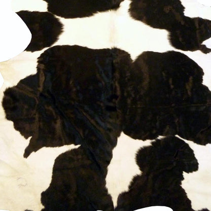 6.5 Ft  Black And White Brindled Cowhide Rug