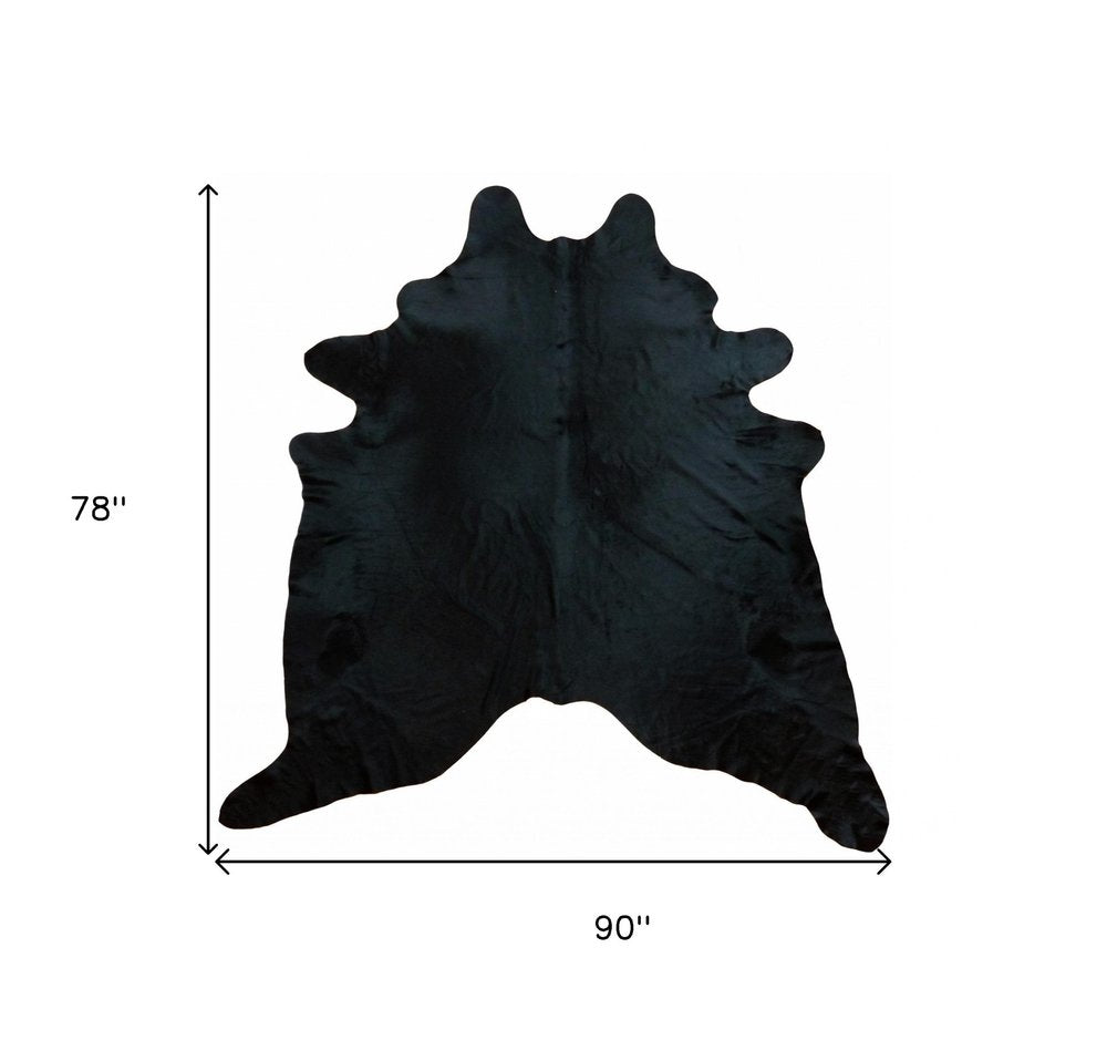 Cowhide Area Rug – Handmade Black & White Accent