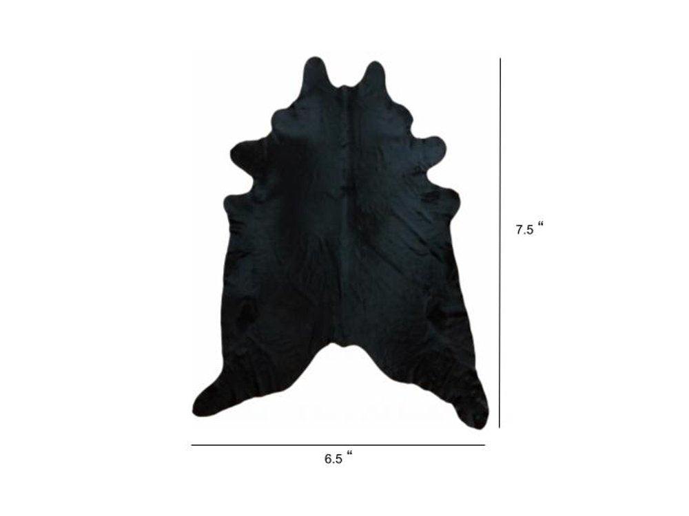 Cowhide Area Rug – Handmade Black & White Accent