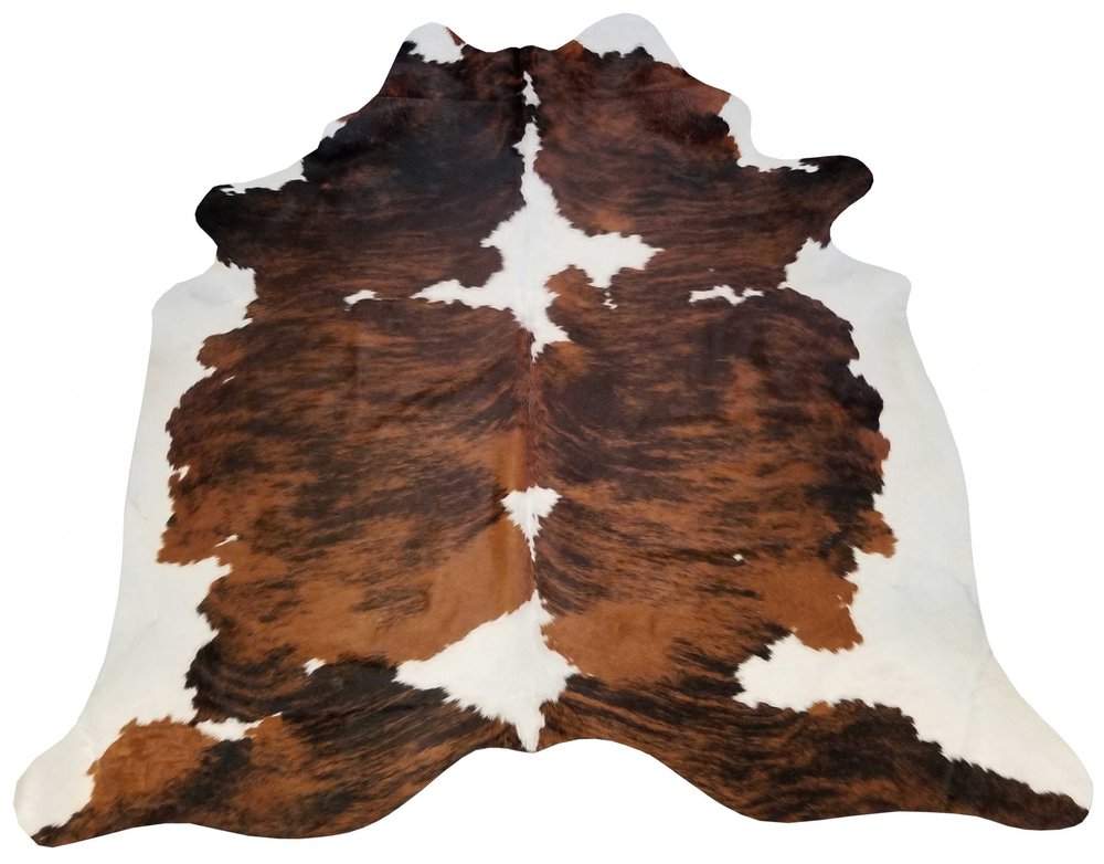 Cowhide Area Rug – Handmade Black & White Accent