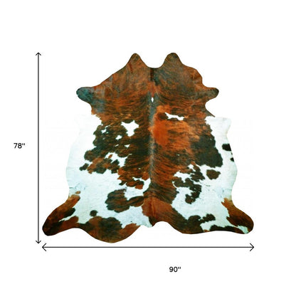 Cowhide Area Rug – Handmade Black & White Accent