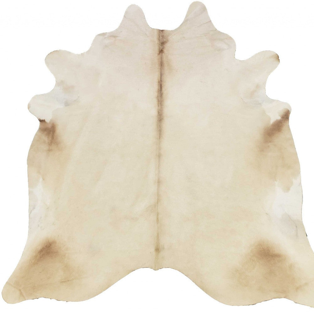 6.5 Ft  Black And White Brindled Cowhide Rug