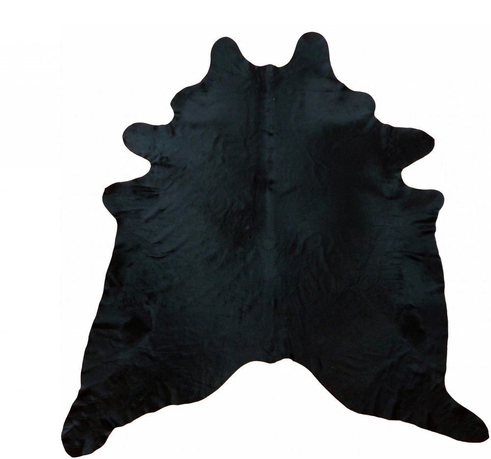 Cowhide Area Rug – Handmade Black & White Accent