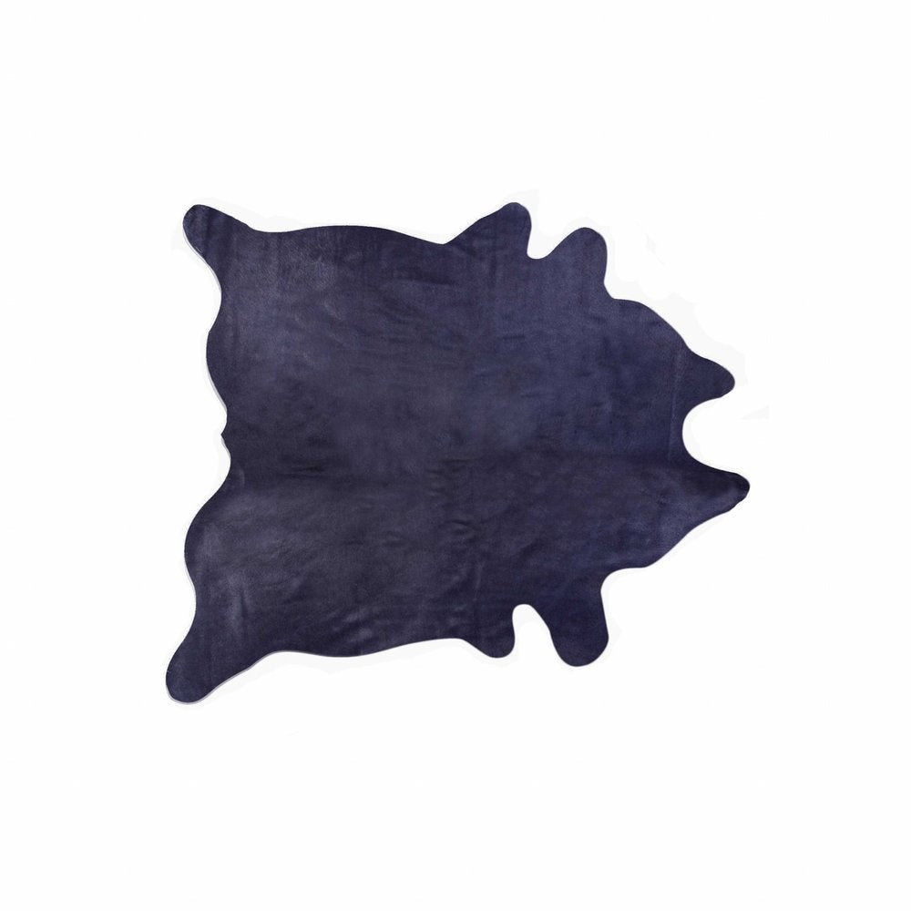Navy Blue Cowhide Area Rug – Modern, Soft & Stylish