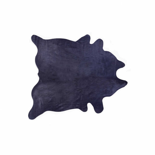Navy Blue Cowhide Area Rug – Modern, Soft & Stylish