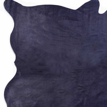 5' X 7' Navy Modern Cowhide Contemporary Area Rugs