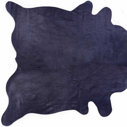 5' X 7' Navy Modern Cowhide Contemporary Area Rugs