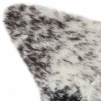 Black & White Faux Fur Cowhide Rug – Washable, Soft — cowhide area rug 6