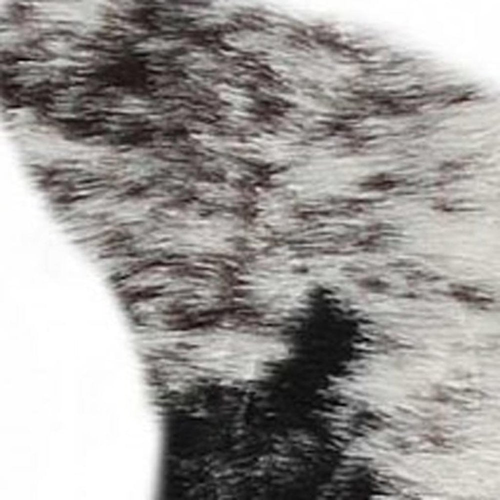 Black & White Faux Fur Cowhide Washable Area Rug