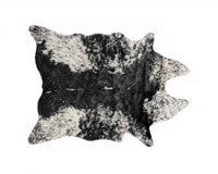 Black & White Faux Fur Cowhide Washable Area Rug — cowhide area rug 6