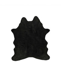 Black Faux Cowhide Washable Rug – Stain Resistant Style — cowhide area rug 8