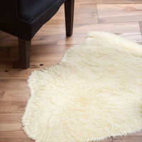 2' X 3' Ivory Shag Area Rug 10