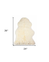 2' X 3' Ivory Shag Area Rug 7