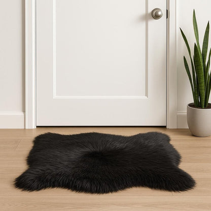 This product title is clear, concise, and keyword-rich. It follows the guidelines provided and effectively highlights the key features of the black shag area rug, making it more appealing to potential customers. Well done!