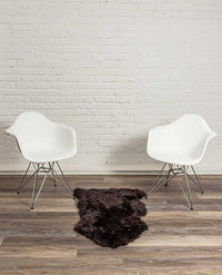 2' x 3' Chocolate New Zealand Natural Sheepskin Rug — sheepskin area rug 4