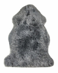 2' x 3' Warm Gray New Zealand Natural Sheepskin Rug — sheepskin area rug 1