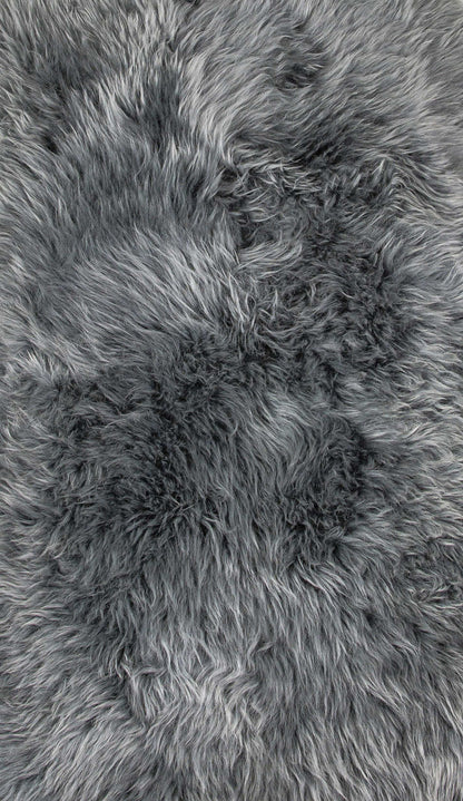 2' X 3' Warm Gray New Zealand Natural Sheepskin Rug