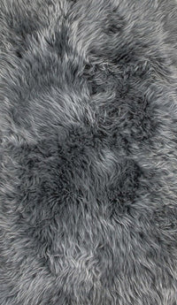 2' x 3' Warm Gray New Zealand Natural Sheepskin Rug — sheepskin area rug 2