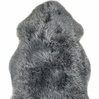 2' x 3' Warm Gray New Zealand Natural Sheepskin Rug — sheepskin area rug 8
