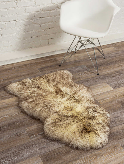 2' X 3' Ivory New Zealand Natural Sheepskin Rug