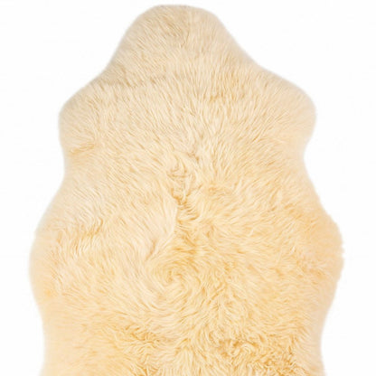 "2' x 3' Beige Shag Area Rug - Luxurious Softness for Cozy Home Decor"