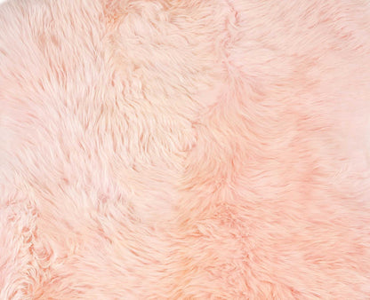 2' X 3' Rose Pink New Zealand Natural Shearling Sheepskin Rug