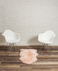2' x 3' Rose New Zealand Natural Shearling Sheepskin Rug — sheepskin area rug 4