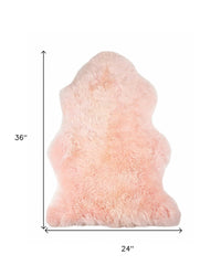 2' x 3' Rose New Zealand Natural Shearling Sheepskin Rug — sheepskin area rug 6