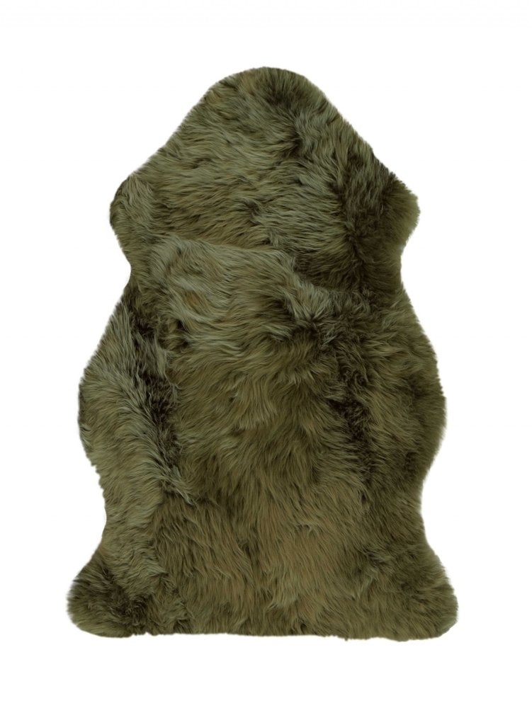 2' x 3' Dark Green New Zealand Lambs Wool Area Rug — sheepskin area rug
