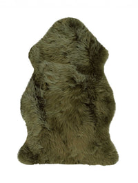 2' x 3' Dark Green New Zealand Lambs Wool Area Rug — sheepskin area rug 1