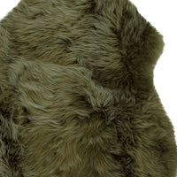 2' x 3' Dark Green New Zealand Lambs Wool Area Rug — sheepskin area rug 6