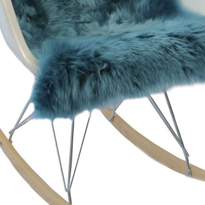Teal New Zealand Natural Sheepskin Rug 2' x 3'