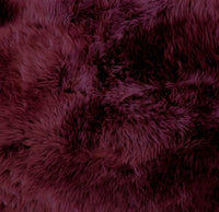 2' x 3' Burgundy New Zealand Natural Sheepskin Rug — sheepskin area rug 2