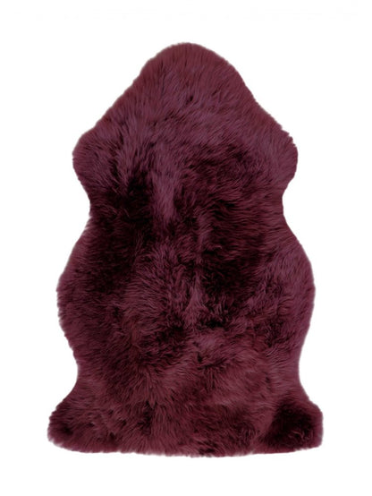 "Burgundy New Zealand Natural Sheepskin Rug - 2' x 3', Luxurious Comfort, Hypoallergenic"