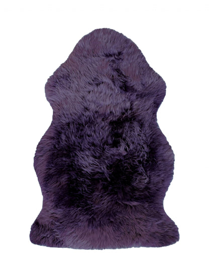 2' X 3' Purple New Zealand Natural Sheepskin Rug