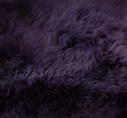 2' X 3' Purple New Zealand Natural Sheepskin Rug