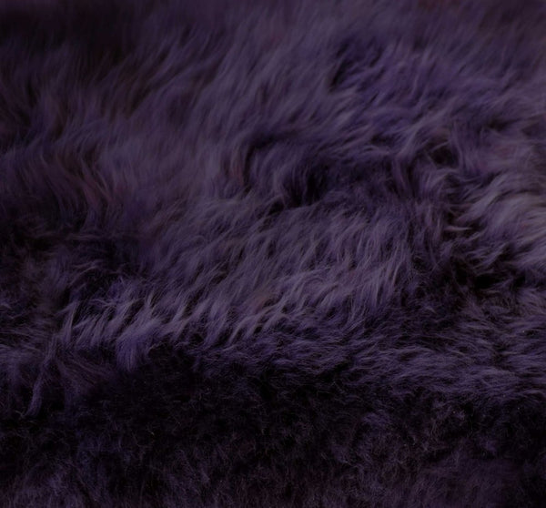 2' X 3' Purple New Zealand Natural Sheepskin Rug alternate view
