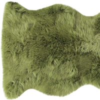 2' x 3' Sage New Zealand Lambs Wool Area Rug — sheepskin area rug 9